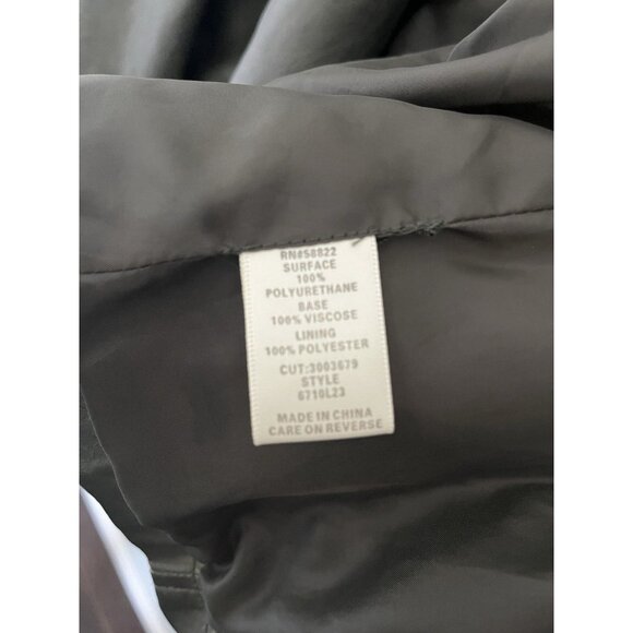 Max Studio Gray Faux Leather Moto Coat Zip Jacket Size XL - Picture 5 of 5